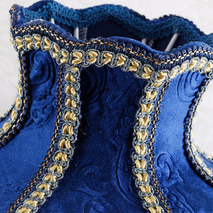 Traditional European Palace Decorative Design Fabric Shade 1-Light Table Lamp For Bedroom