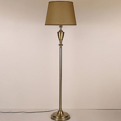 Nordic Vintage Fabric Cone Hardware 1-Light Table Standing Floor Lamp