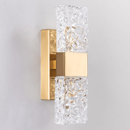 Nordic Light Luxury Corrugated Crystal LED Wall Sconce Lamp