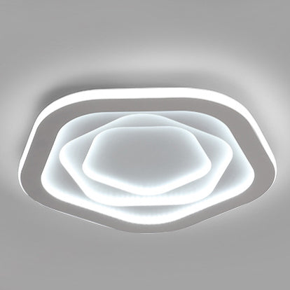 Modern Minimalist Pentagram Iron LED Flush Mount Ceiling Light