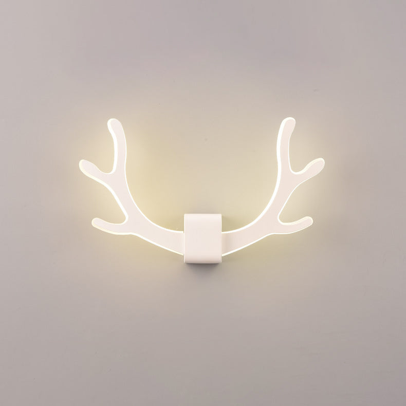 مصباح حائط LED بتصميم عصري من الأكريليك بتصميم إبداعي على شكل قرن الغزال 