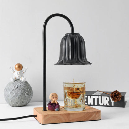 European Log Hardware Timing 1-Light Melting Wax Table Lamp