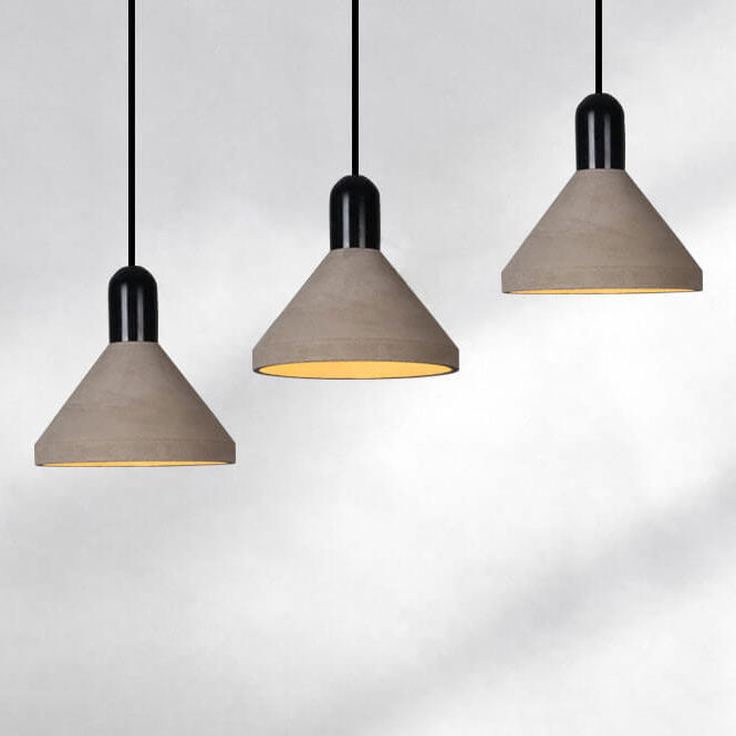Industrial Style Solid Wood Cement 1-Light Pendant Light