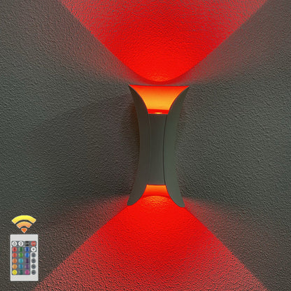 مصباح حائط LED مستطيل الشكل من الألومنيوم المقاوم للماء بتصميم عصري بسيط للفناء الخارجي 