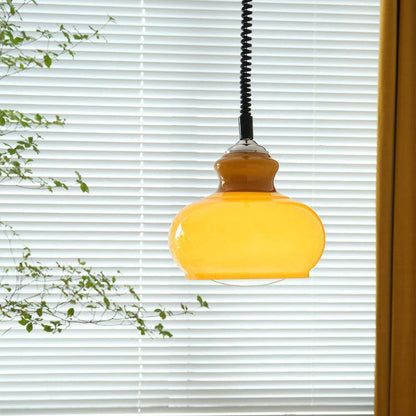 Contemporary Nordic Spherical Iron Glass 1-Light Pendant Light For Dining Room