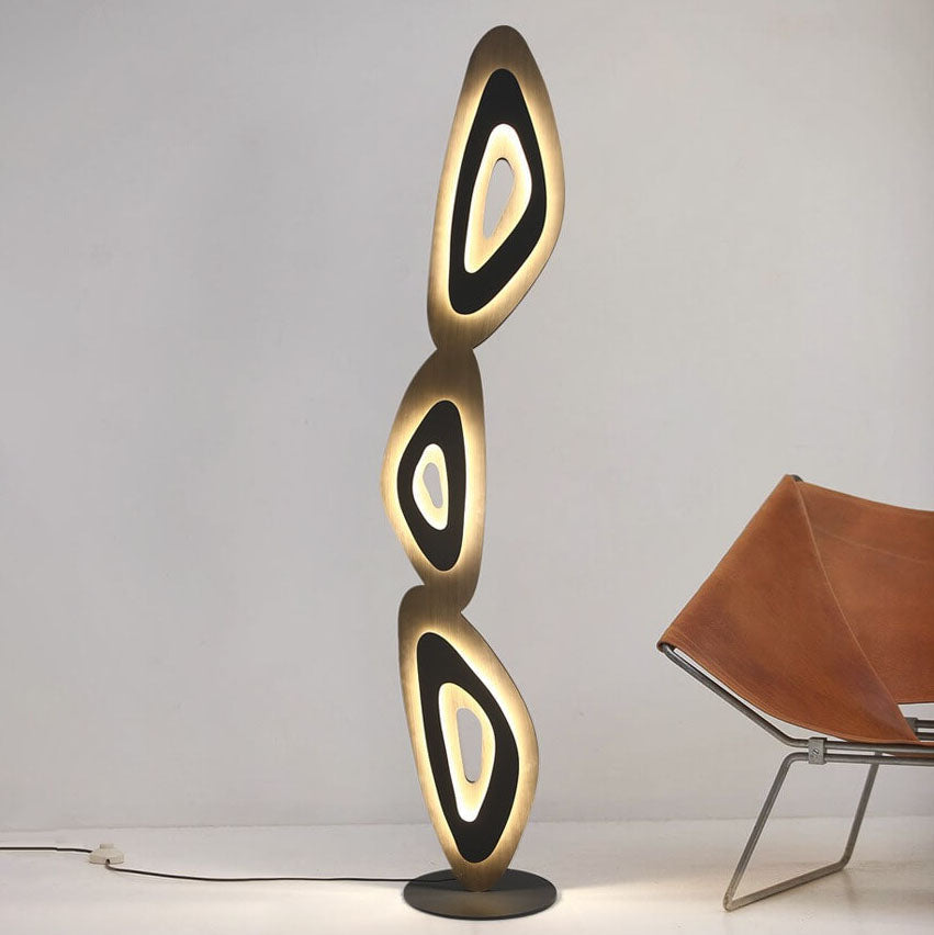 Modern Minimalist Acrylic Leaves Shadow Hardware Base LED Standing Floor Lamp