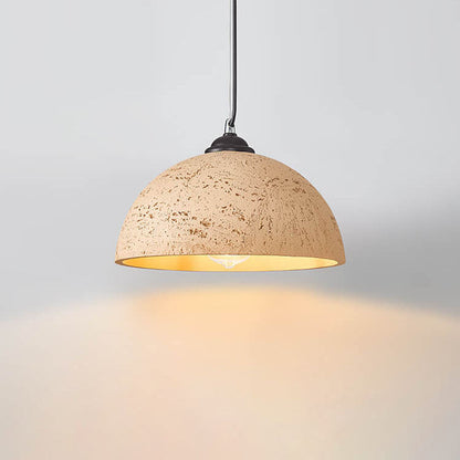 Minimalist Resin Round Dome Hand Sculpted 1-Light Pendant Light