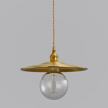 Contemporary Scandinavian Orb All Copper Glass 1-Light Pendant Light For Living Room