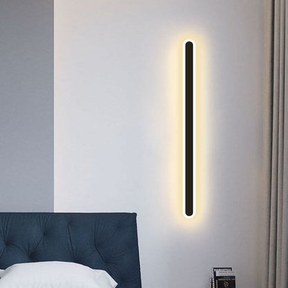 Modern Minimalist Long Bar Iron Acrylic LED Wall Sconce Lamp