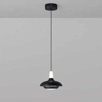 Modern Minimalist Round Dome Flying Saucer Aluminum Iron PC LED Pendant Light For Bedroom