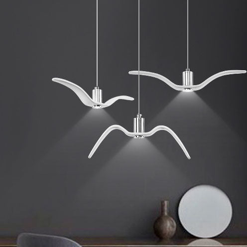 Nordic Creative Personality Wrought Iron Seagull LED Pendant Light