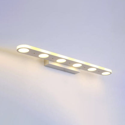 Modern Simple White Long Oval Acrylic Vanity Light 4/6 Light Wall Sconce Lamp