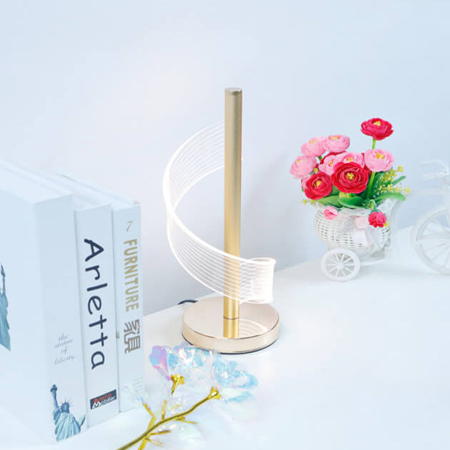 Modern Light Luxury Acrylic Curve LED Table Lamp