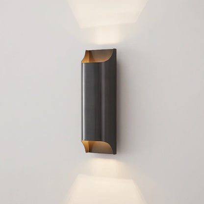 Contemporary Simplicity Full Copper Column 2-Light Wall Sconce Lamp For Living Room