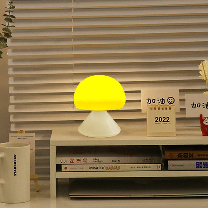 Creative Intelligent Silicone Round Mushroom LED Night Light Table Lamp