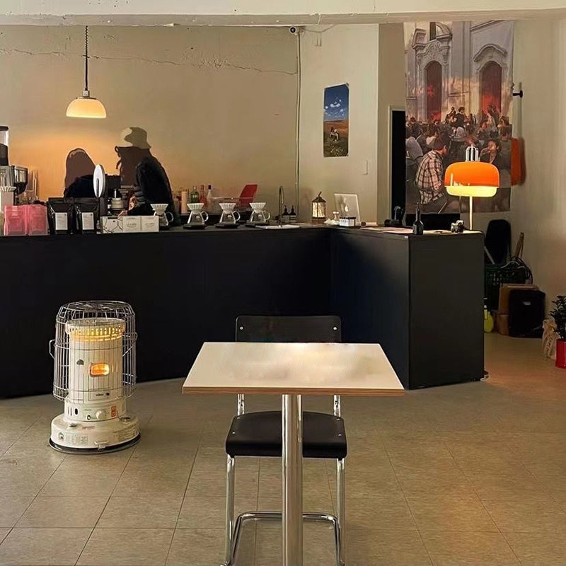 Traditional Vintage Bow Frame Solid Wood Metal Dining Chair Backrest For Dining Room