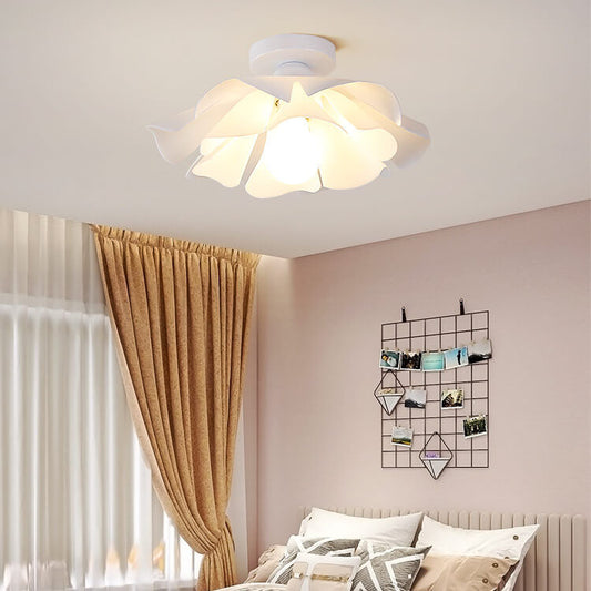 Modern Creative Petal Acrylic Lampshade 1-Light Semi-Flush Mount Ceiling Light