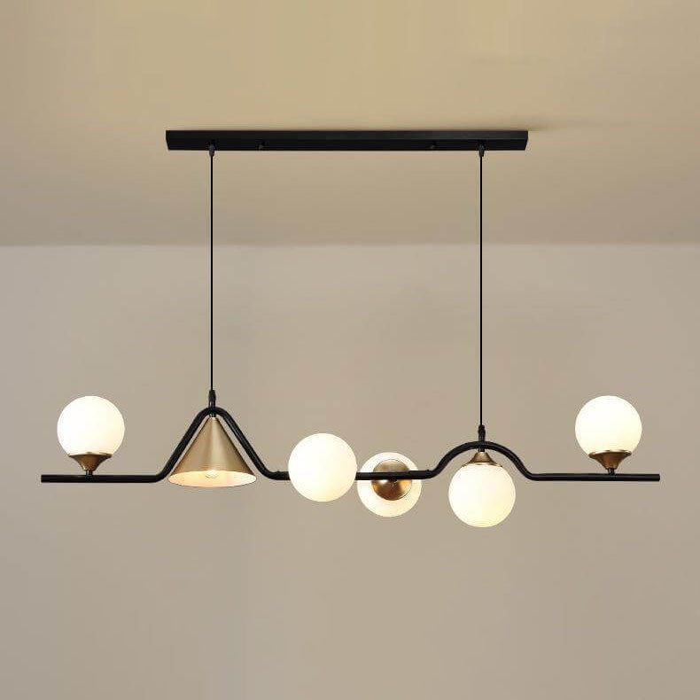 ثريا جزيرة فاخرة بتصميم كرة مستديرة من Nordic Creative Light، مزودة بـ 4/5/6 مصابيح 