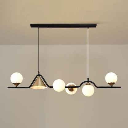 ثريا جزيرة فاخرة بتصميم كرة مستديرة من Nordic Creative Light، مزودة بـ 4/5/6 مصابيح 
