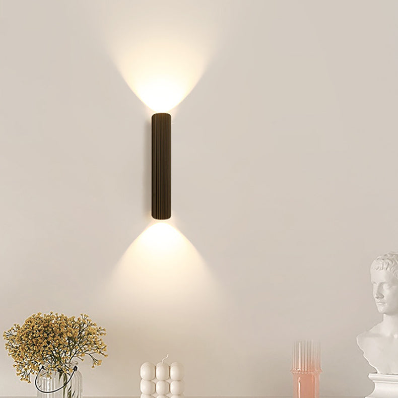 Modern Simplicity Iron Aluminum Roman Column Strip LED Wall Sconce Lamp For Bedside