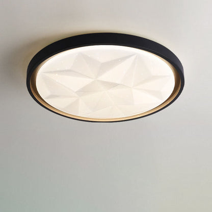 Nordic Creative Star Effect Round Iron Acrylic LED Flush Mount Ceiling Light