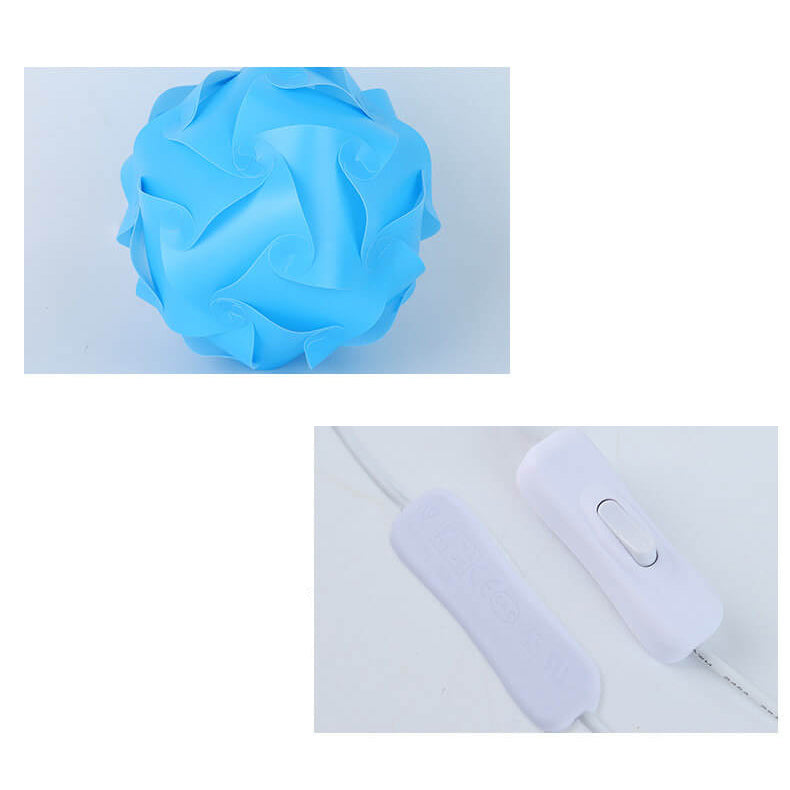 Creative DIY Round Hydrangea Combination Design LED Night Light Table Lamp