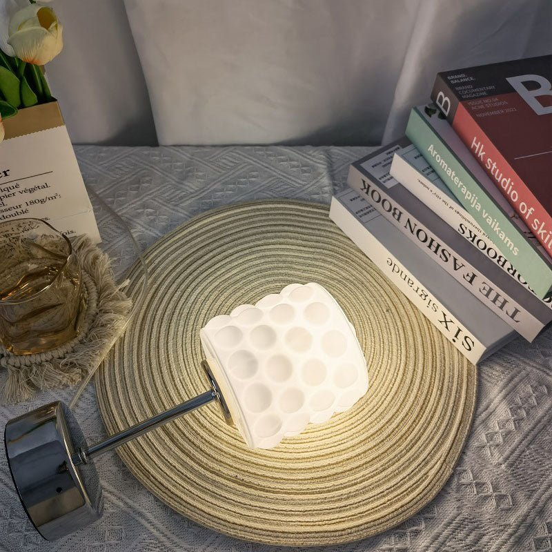 Nordic Minimalist Glass Metal LED Reading Table Lamp