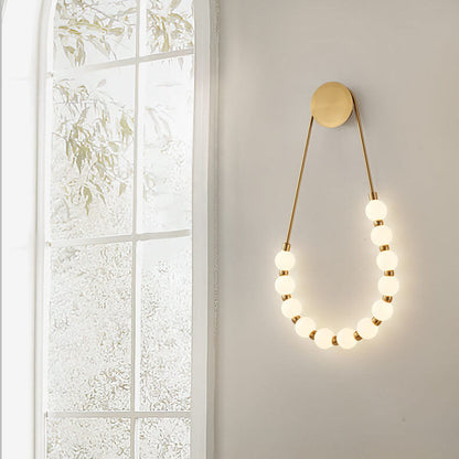 Modern Minimalist Necklace Magic Bean LED Wall Sconce Lamp