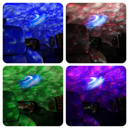 Modern Plastic LED Seven-color Sound-controlled Star Projection Light Night Light