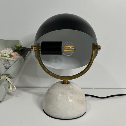 Modern Creative Round Marble Base Rotatable 1-Light Table Lamp