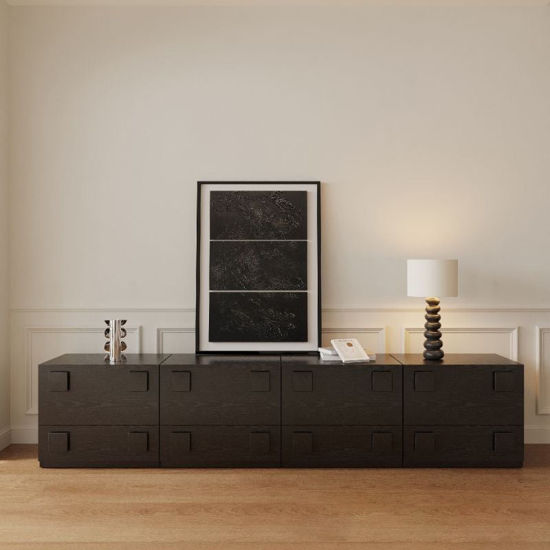 Traditional Vintage Rectangular Solid Wood Nightstand 2-Storage For Bedroom