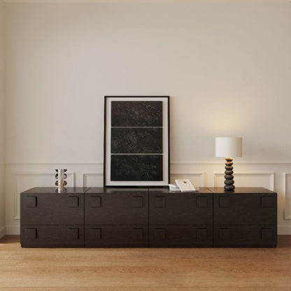 Traditional Vintage Rectangular Solid Wood Nightstand 2-Storage For Bedroom