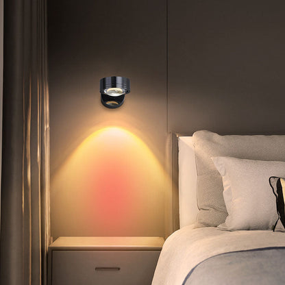 Contemporary Industrial Aluminum Cylinder LED Spotlight Wall Sconce Lamp For Bedroom