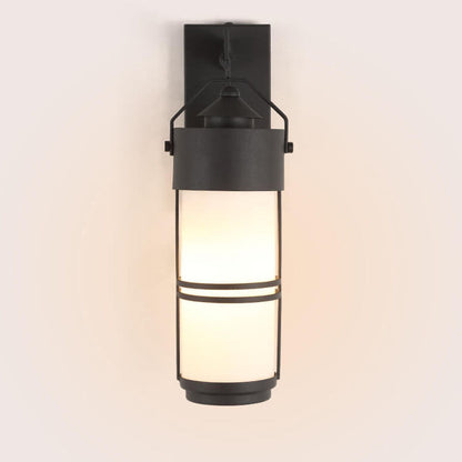 European Rustic Vintage Iron Outdoor Waterproof 1-Light Wall Sconce Lamp