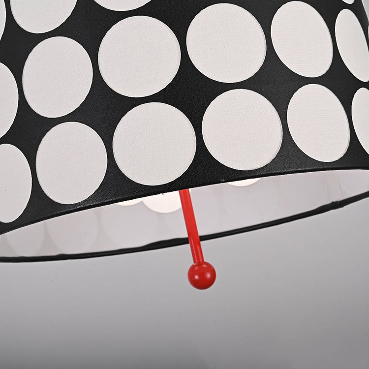 Contemporary Retro Drum Checkerboard Leather Lampshade 3-Light Pendant Light For Dining Room