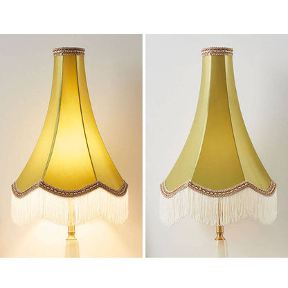 French Retro Court Tassel Copper 1-Light Table Lamp