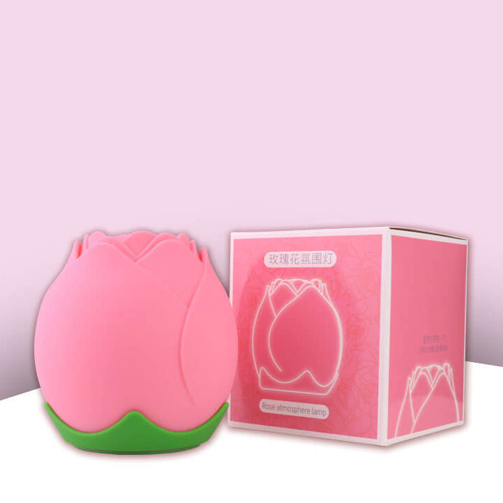 Creative Rose Silicone Pat USB Atmosphere LED Night Light Table Lamp