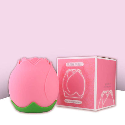 Creative Rose Silicone Pat USB Atmosphere LED Night Light Table Lamp