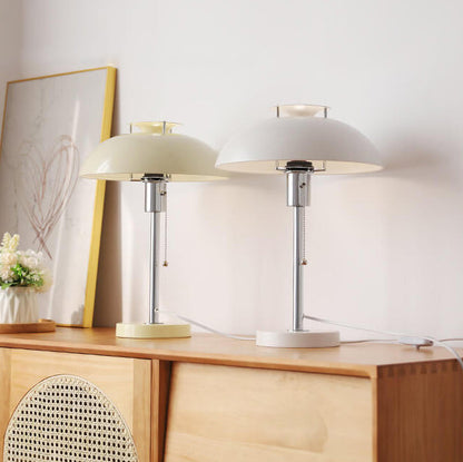 French Vintage Iron Round Dome 1-Light Table Lamp