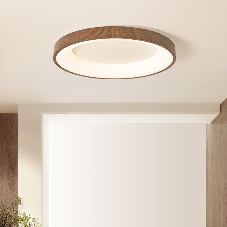 Traditional Chinese Iron Acrylic Round Square LED Flush Mount Ceiling Light For Bedroom