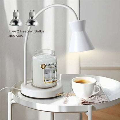 Modern Minimalist Metal Hourglass Adjustable Lampstand 2-Light Table Melting Wax Table Lamp For Bedside