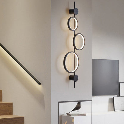 مصباح حائط LED من السيليكون متعدد الدوائر بتصميم عصري بسيط لغرفة المعيشة 