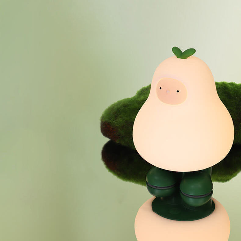 Creative Cartoon Pear Silicone LED Night Light Table Lamp