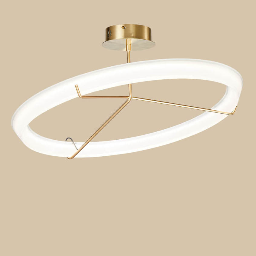 Modern Simplicity Iron Cirque LED Pendant Light For Living Room