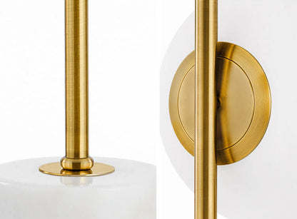 Nordic Minimalist Frosted Glass Ball Marble Base 1-Light Table Lamp