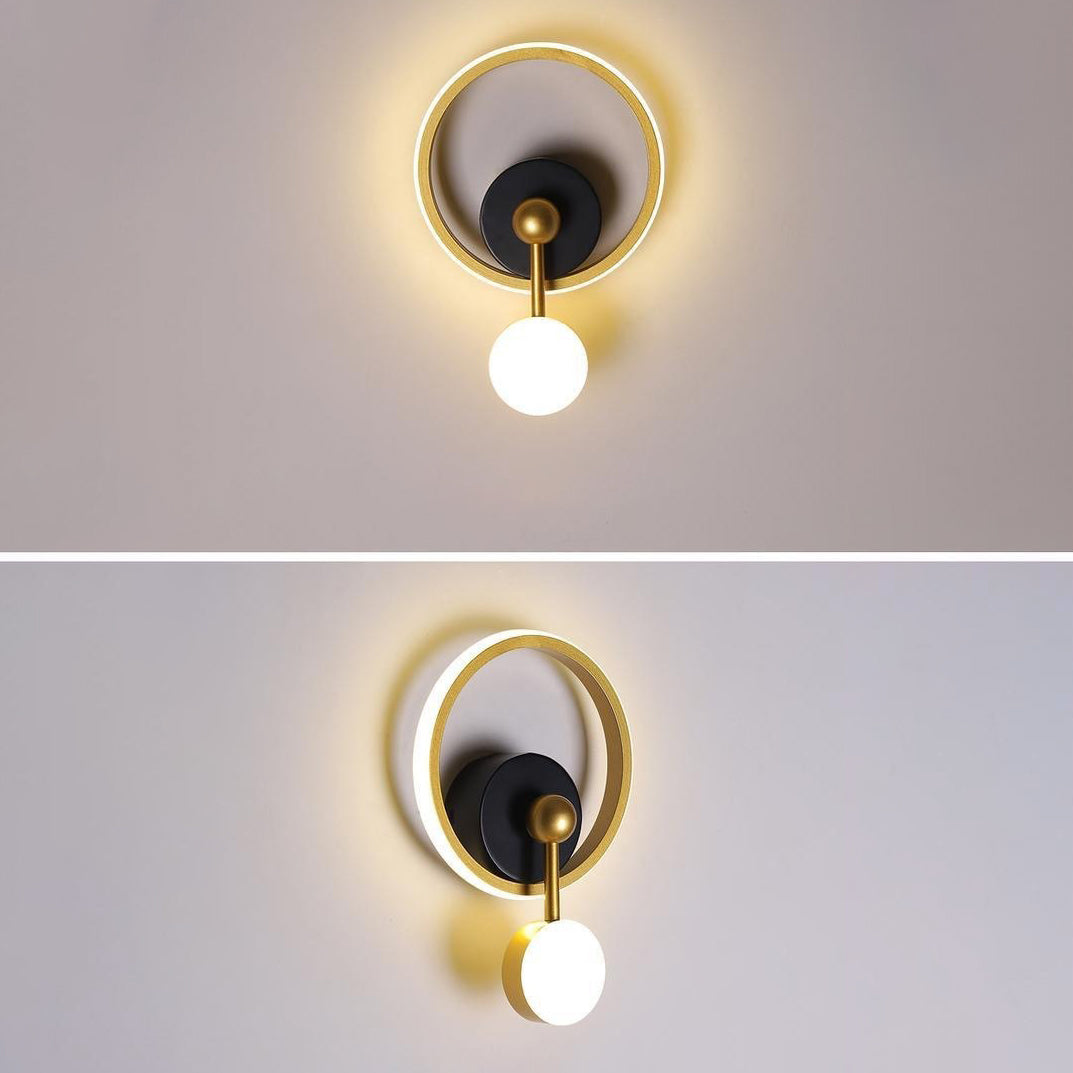 Modern Minimalist Oval Round Square Iron Aluminum LED Wall Sconce Lamp For Bedroom