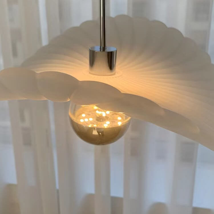 Modern Minimalist White Seashell LED Pendant Light