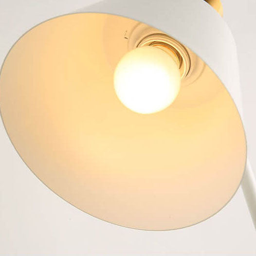 Nordic Simple Cone Shade Bend Arm 1-Light Table Lamp