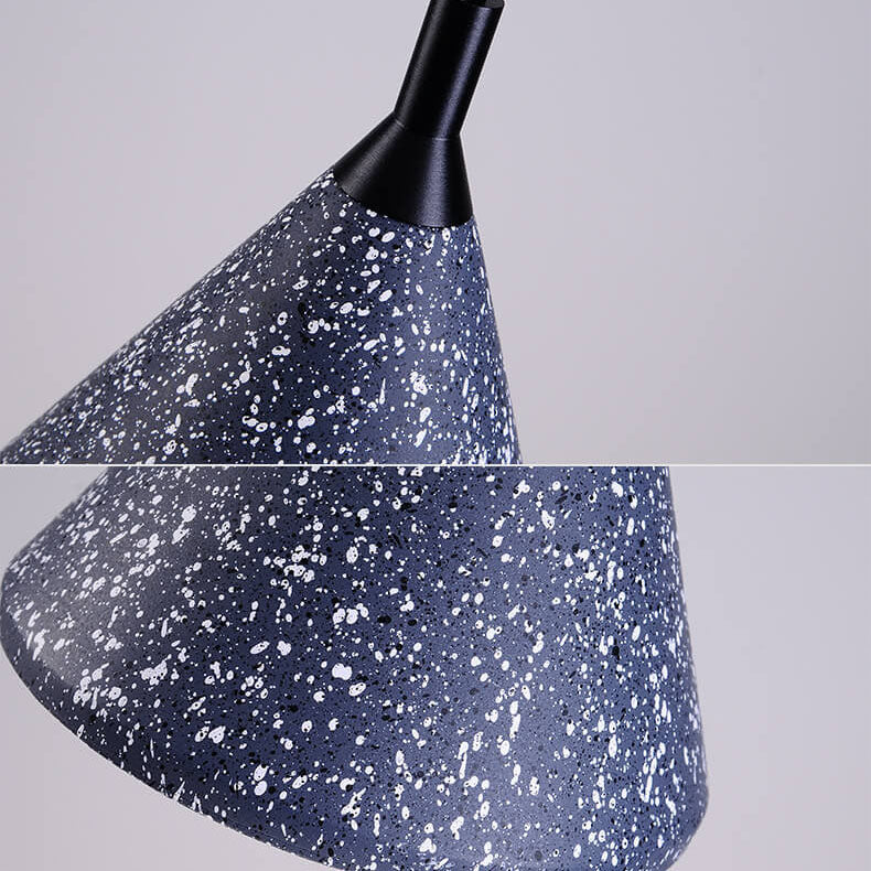 Modern Simplicity Conical Terrazzo 1-Light Pendant Light For Dining Room