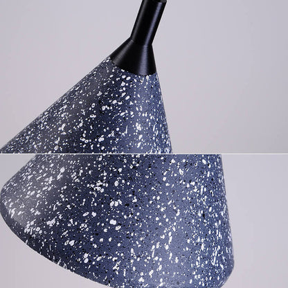 Modern Simplicity Conical Terrazzo 1-Light Pendant Light For Dining Room